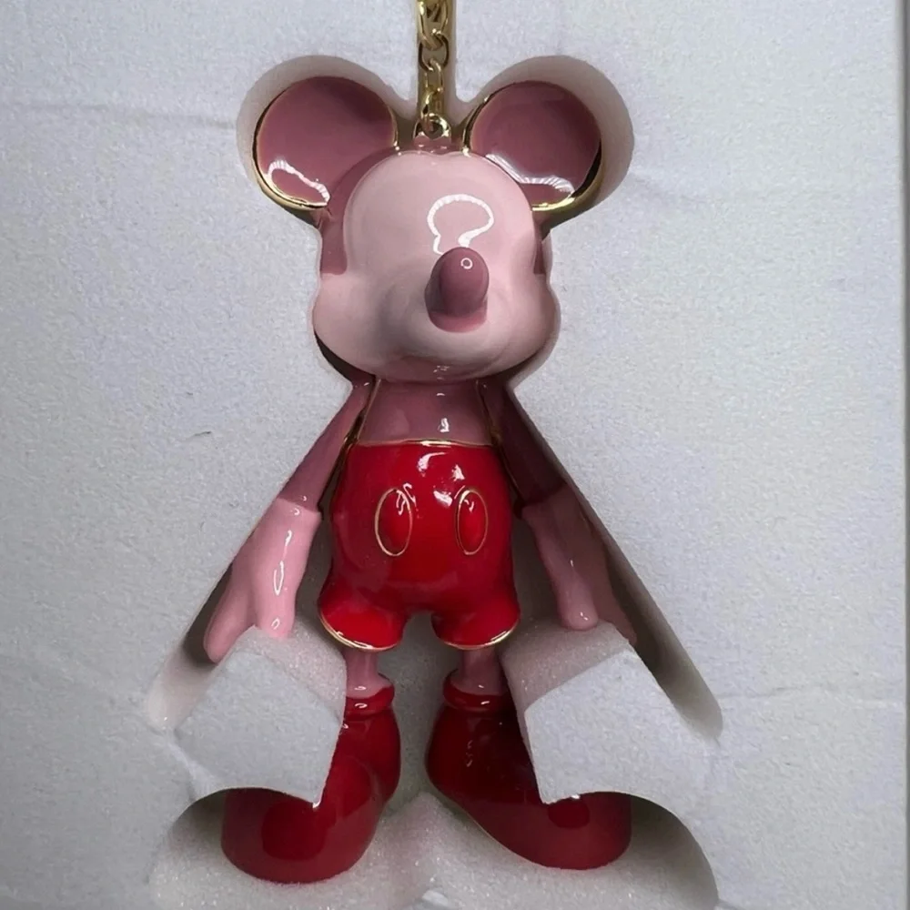 Disney x BaubleBar Mickey Mouse Pink Enamled Bag Charm NIB NEW